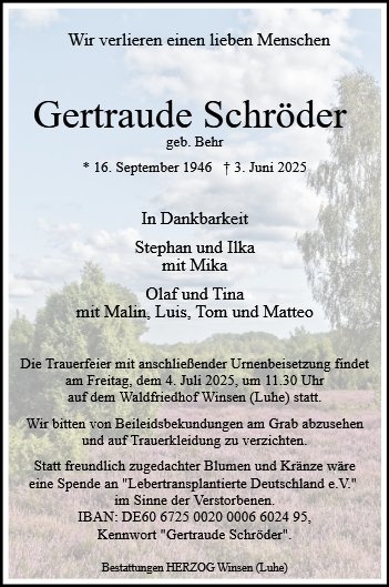 Profilbild von Gertraude Schröder